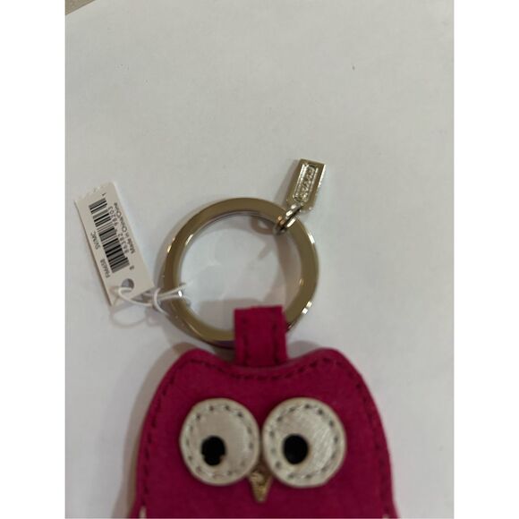 COACH Pink Owl Keychain NWT - Picture 2 of 2